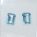 2Pcs Lot Blue Sky Topaz Faceted Octagonal 10x8mm. (2 Pcs).