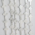 16" St White Howlite Smooth Cross Beads 20x12mm.-Hilo 40cm.