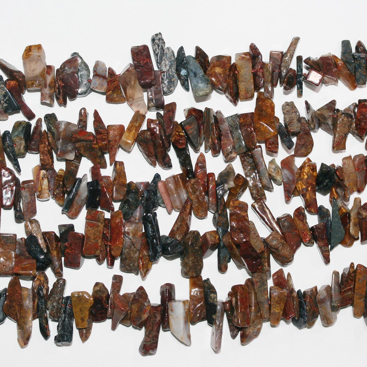 Cuentas irregulares lisas de San Pietersita de 43 cm (8-20 mm). Aprox. - Hilo de 43 cm.