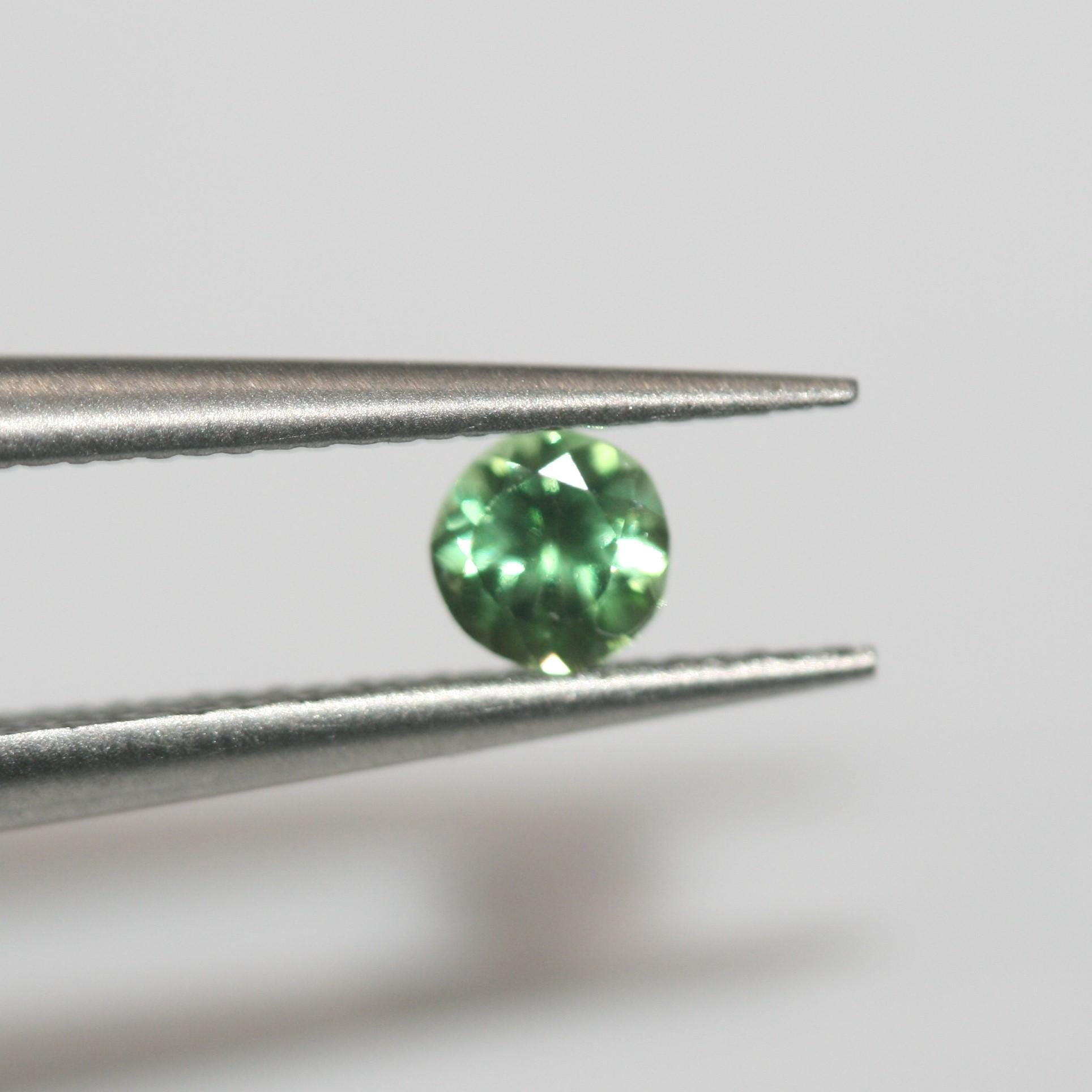 Lot de grenats tsavorites ronds à facettes de 3 mm (2 pièces) - Pierres précieuses en vrac - Prix de gros