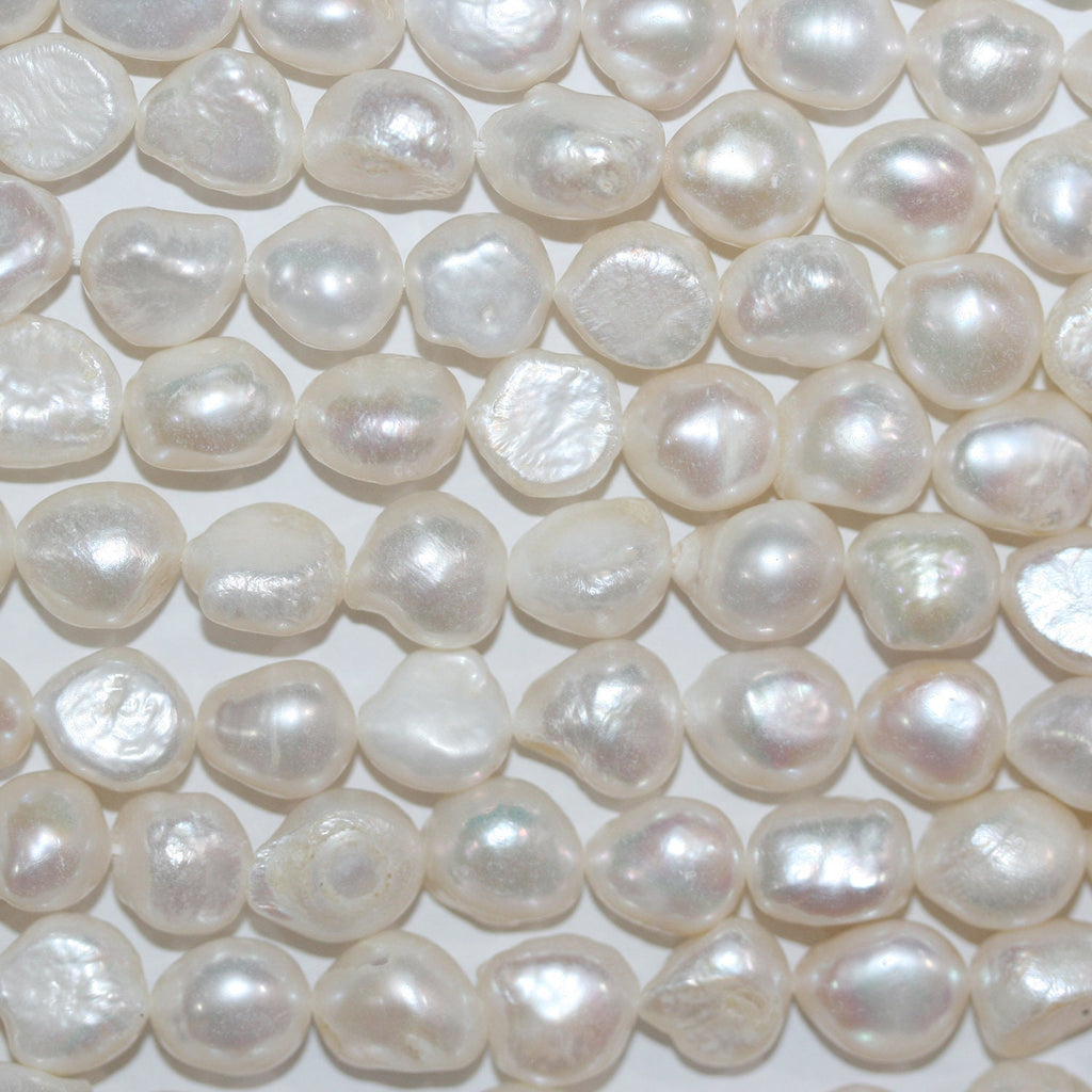 Perles baroques d'eau douce de 35,5 cm (14 pouces), 10-11 mm, rang de 36 cm (14 pouces) - Perles naturelles - Prix de gros