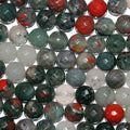 14" St Heliotrope Faceted Round Beads 10mm.-Strand 38cm