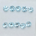10Pcs Lot Sky Topaz Round Faceted 5mm .( 10 Pcs )