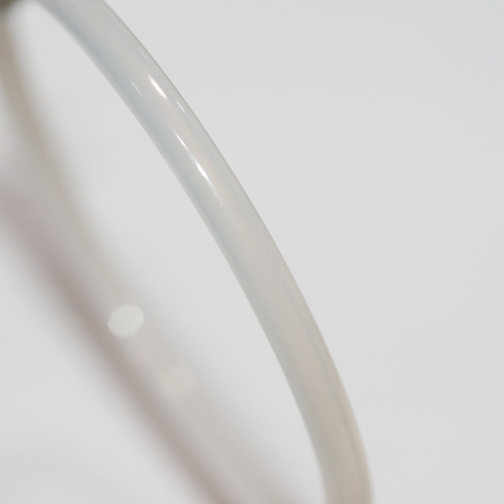 Colgante de aro liso de ágata blanca de 61 mm aprox.