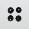 Lote de 4 cabujones redondos de diópsido estrella de 10 mm (4 piezas)