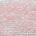 Perles rondes lisses en quartz rose St de 14 pouces, 5 mm - Brin de 37 cm.