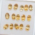 Lot de 15 citrines ovales à facettes de 6 x 4 mm. (15 pièces). - Réf. 637LO