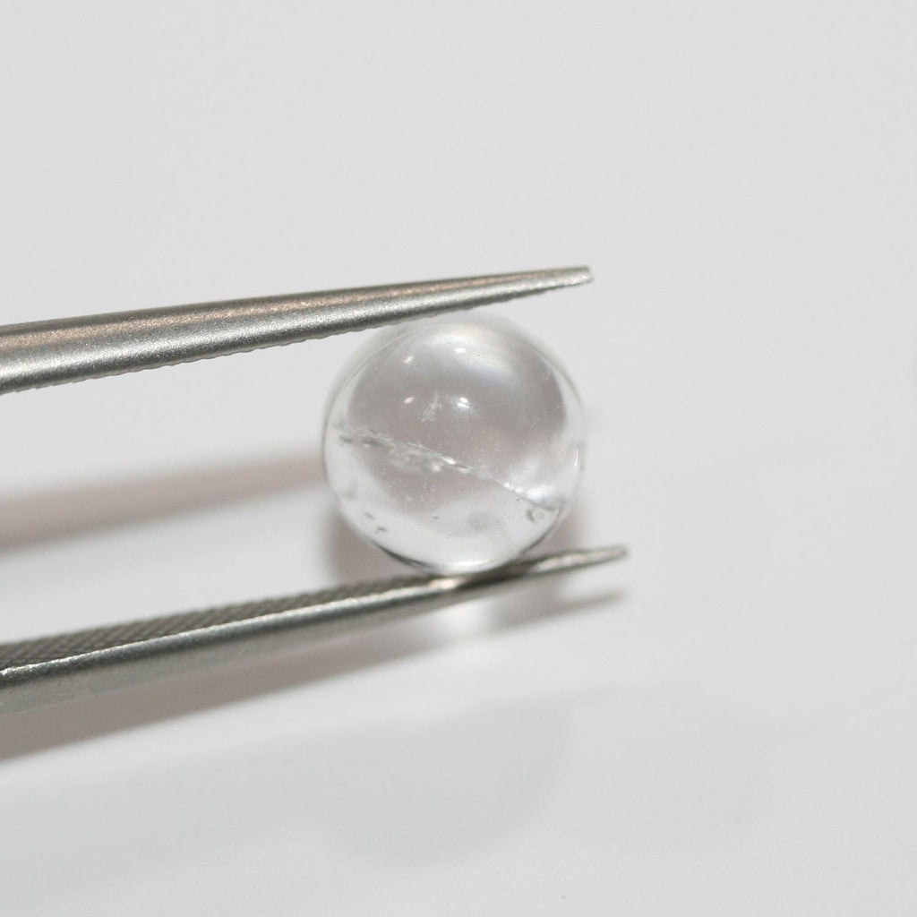 Rock Crystal Quartz Smooth Round Cabochon 8mm. (10 Pieces).