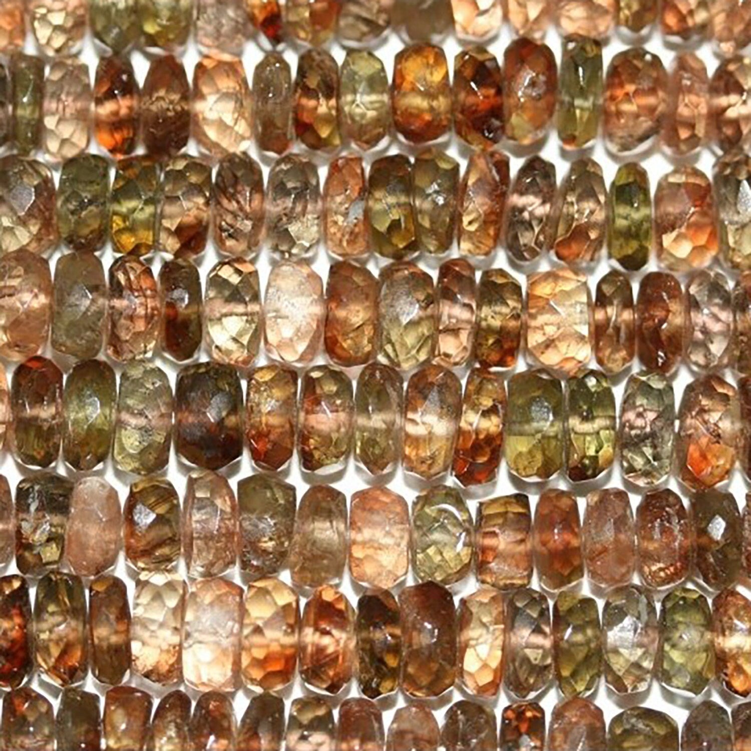 Perles rondelles à facettes en andalousite de 38 cm (15 pouces), 4 x 2 mm environ - Longueur du fil : 37 cm