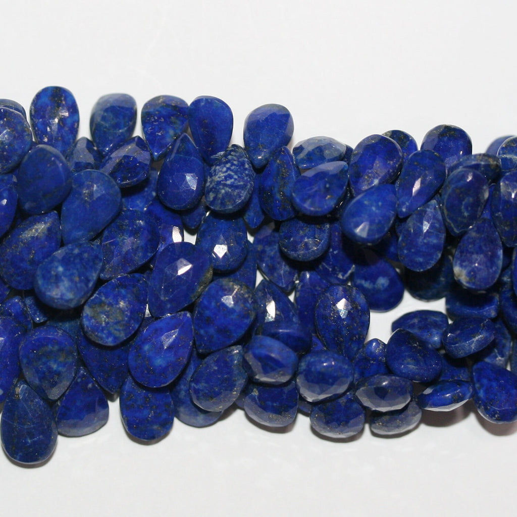 Cuentas de lapislázuli de San Valentín, facetadas y graduadas, de 8", 9 x 7 - 11 x 7 mm. Aprox. - Hilo de 21 cm.