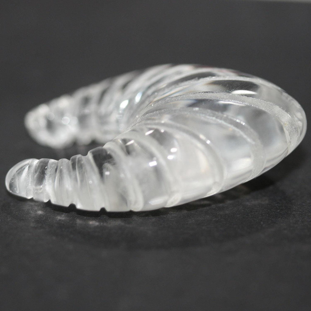 Colgante de Cristal de Roca Tallado Ovalado 28x22mm.- Ref.14806