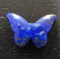Colgante de mariposa de lapislázuli afgano azul real con pirita lazuli - Perforado en un lado - 18 x 12 mm - Artesanía de primera calidad