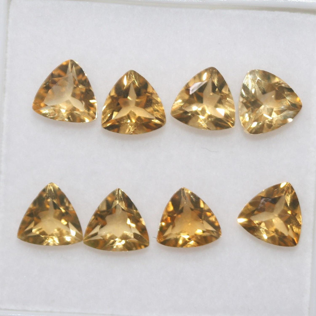 Lote de 8 citrinos facetados de 7 mm (8 piezas) - Ref. 647LO