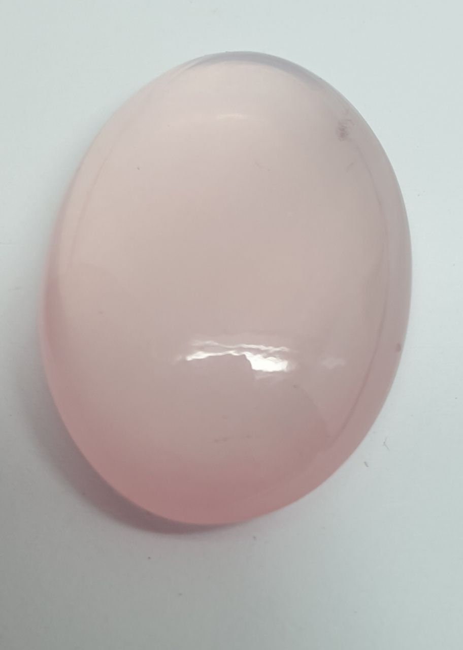 Big AAA Rose Quartz Smooth Oval Cabochon 36x25mm. (69.7ct.)