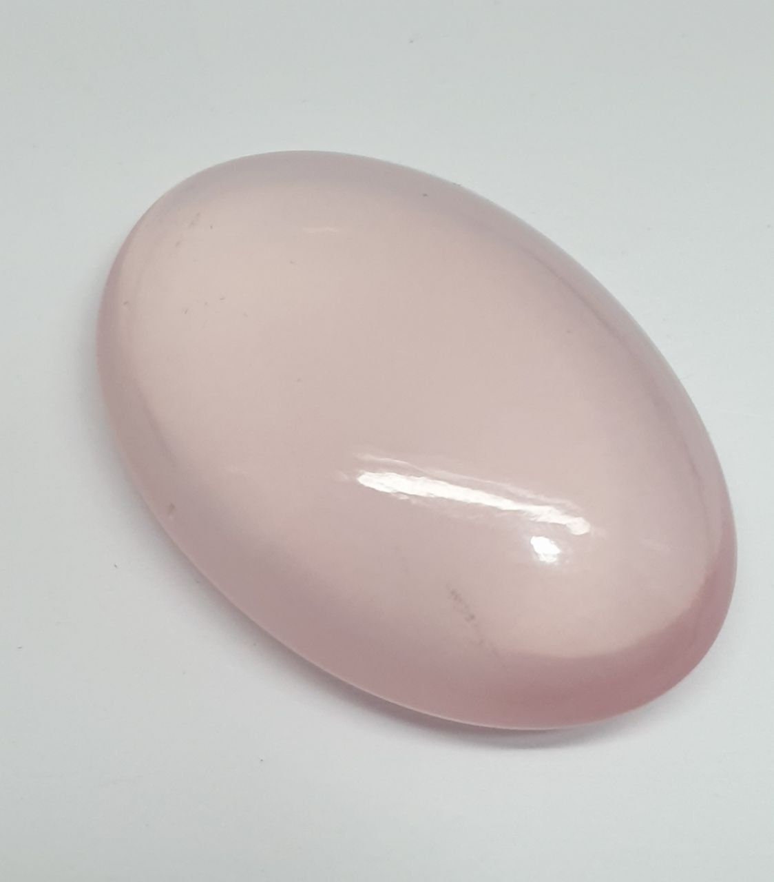 Big AAA Rose Quartz Smooth Oval Cabochon 36x25mm. (69.7ct.)