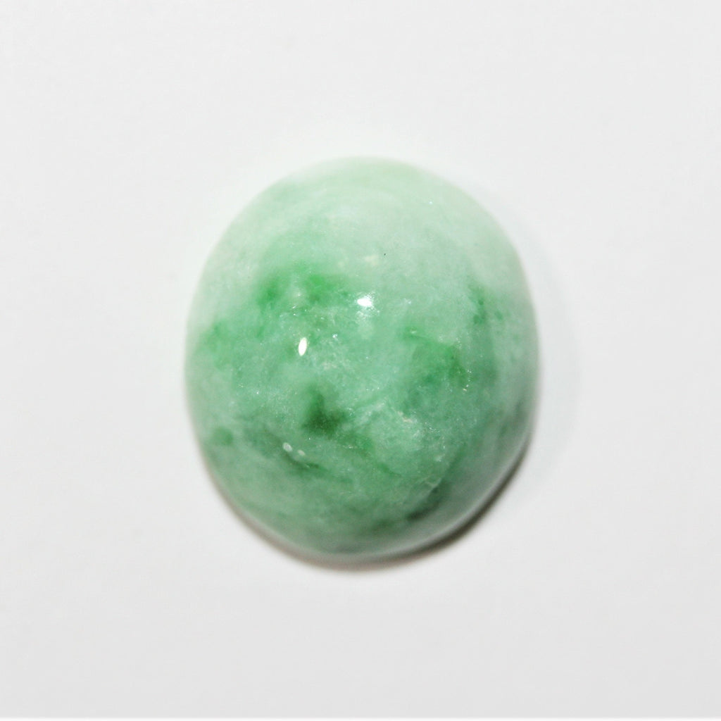 Jadeite Smooth Oval Cabochon 15.7x13.7mm. (12.21ct.) - Wholesale Gemstones- Natural Stones For Jewelry