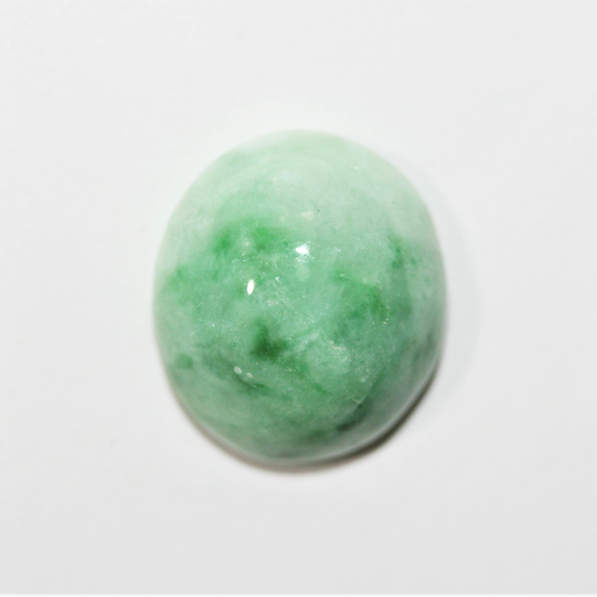 Jadeite Smooth Oval Cabochon 15.7x13.7mm. (12.21ct.) - Wholesale Gemstones- Natural Stones For Jewelry