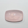 Gros cabochon rectangulaire lisse en quartz rose, 29 x 18,5 mm (46,11 ct).