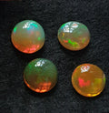 Ethiopian Opal Lot Round Cabochon 6mm. (4pcs)  -Gemstone Parcels-Loose Stones Wholesale Price