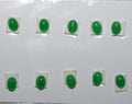 10Pcs Lot Green Jade Oval Cabochon ( 10 Pcs ) 7x5mm