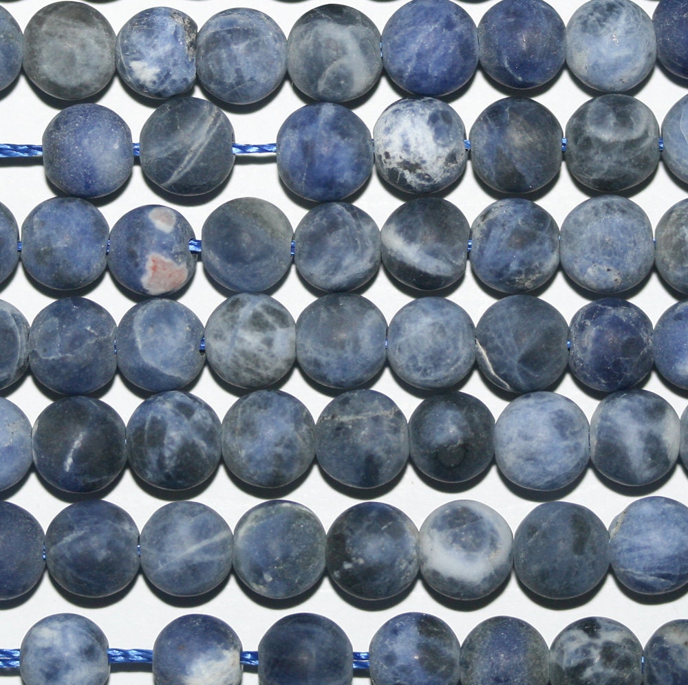 Perles rondes en sodalite St, finition mate lisse, 14 pouces, 6 mm, brin de 38 cm.