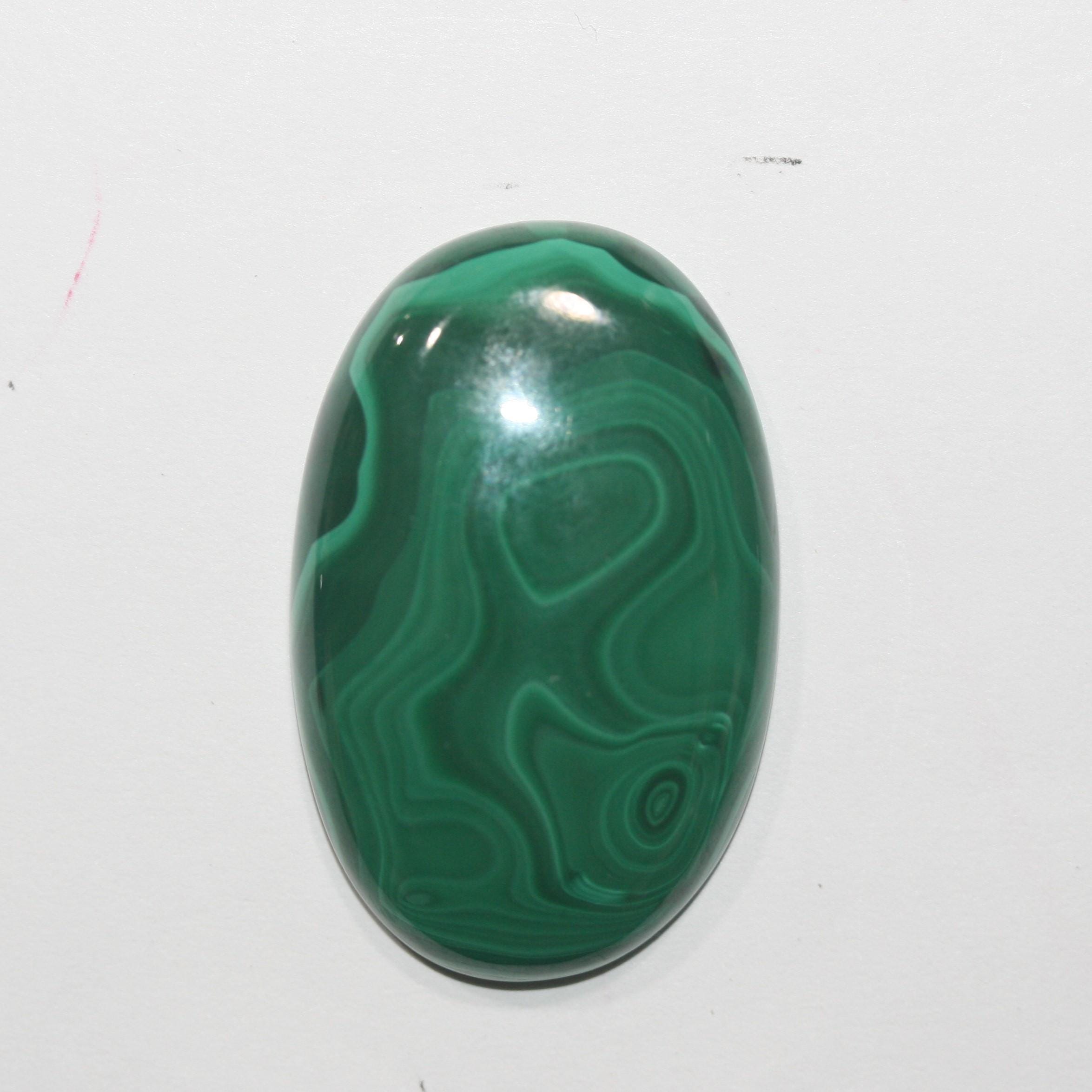Malachite Oval Smmoth Cabochon 36x23mm.(62.51ct)