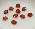 Lote de 10 zafiros naranjas facetados ovalados de 4 x 3 mm