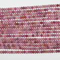 Perles rondelles à facettes St Ruby 15" 4x3mm.-Rig 39cm.