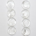 Rock Crystal Quartz Smooth Round Cabochon 12mm. (8 Pieces).