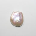 Perla Keshi de agua dulce sin perforar, tamaño grande, AAA, lustre superior, 20,5 x 18 mm. - Perla natural - Precio por unidad - Pendiente de perla - Para engarce