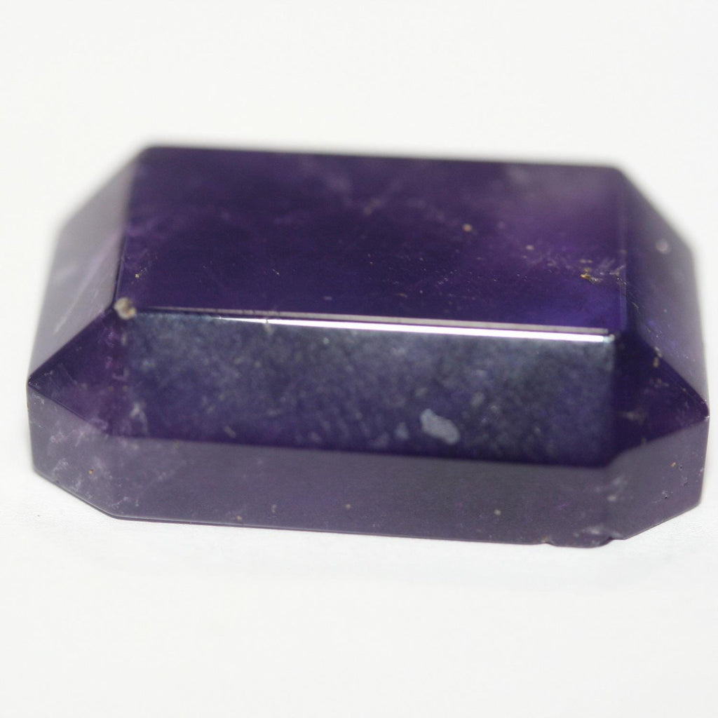 Amethyst Rectangle Faceted Octagon Cabochon 29x22mm Approx.- (1pcs.).- Flat Back. Without Cullet.