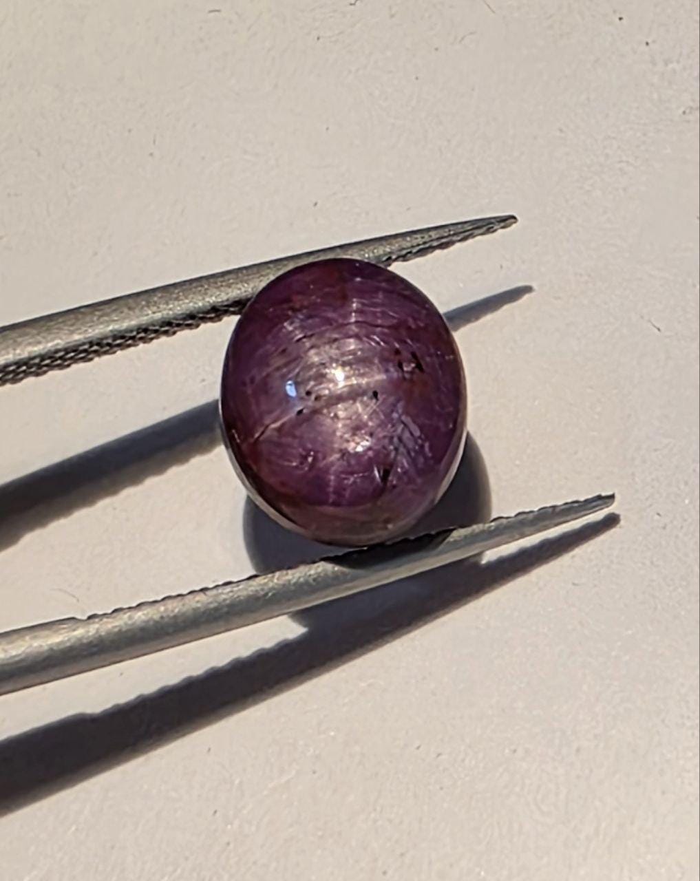 Natural Unheated Star Ruby Smooth Oval Cabochon 10x8.6mm. (7.3ct.)