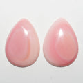 Lote de 2 cabujones de concha rosa de 25 x 18 mm. (2 uds.)