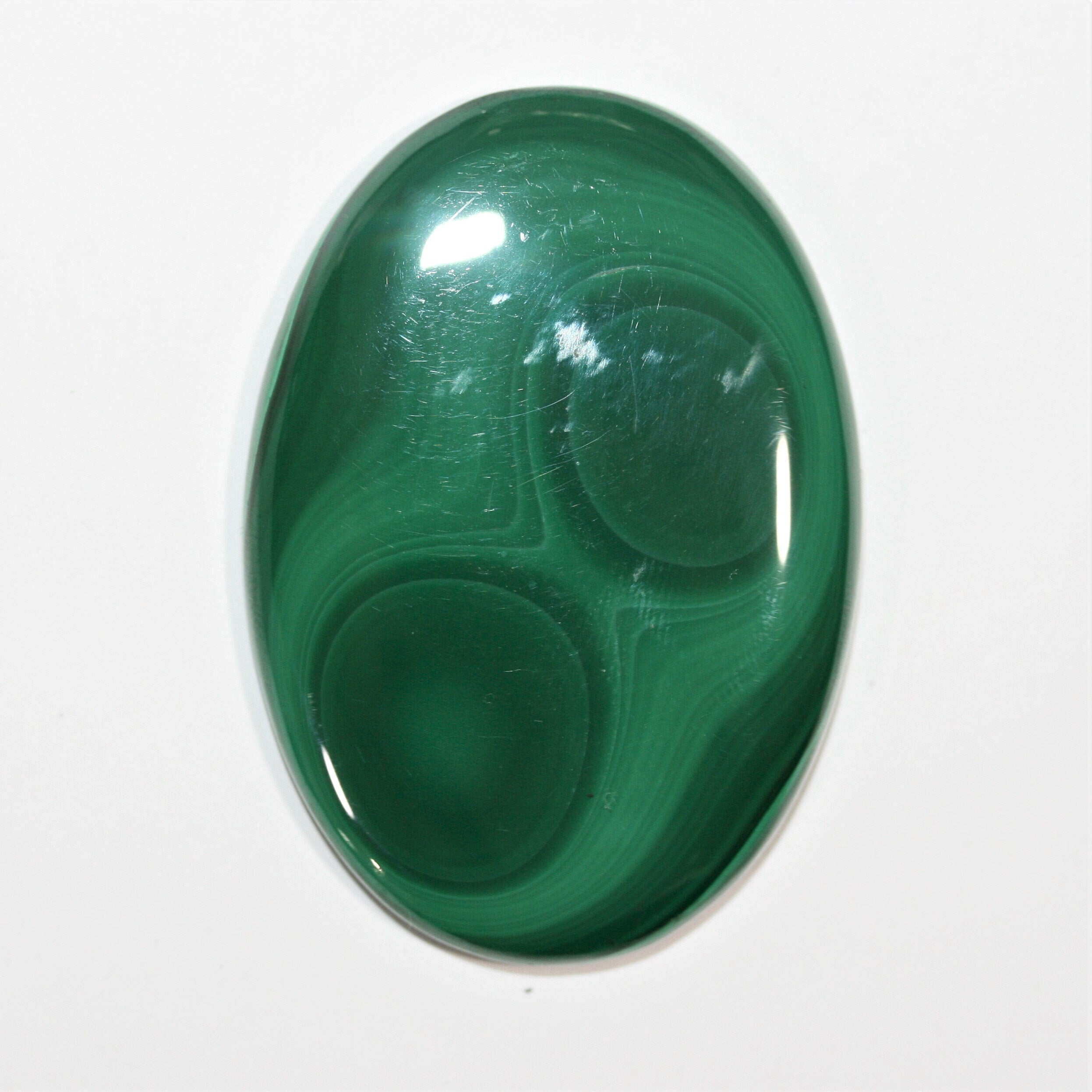 Big AAA Malachite Cabochon 52x36.8mm (159 ct.) - Collector Gemstones- Jewelry Supplier- Natural Gemstones- Green Stone Untreated