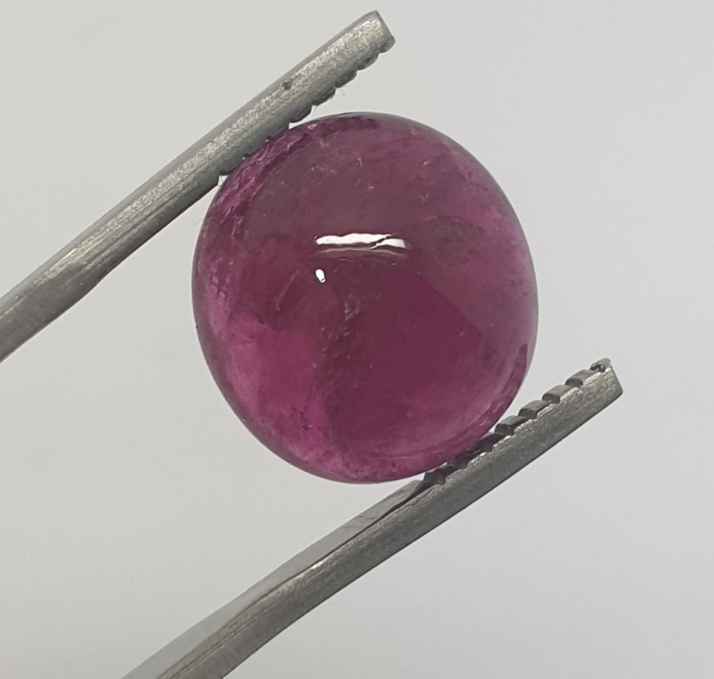 Pink Tourmaline Rubellite Oval Cabochon 12.5x11.5mm 6.2ct Natural Gemstones