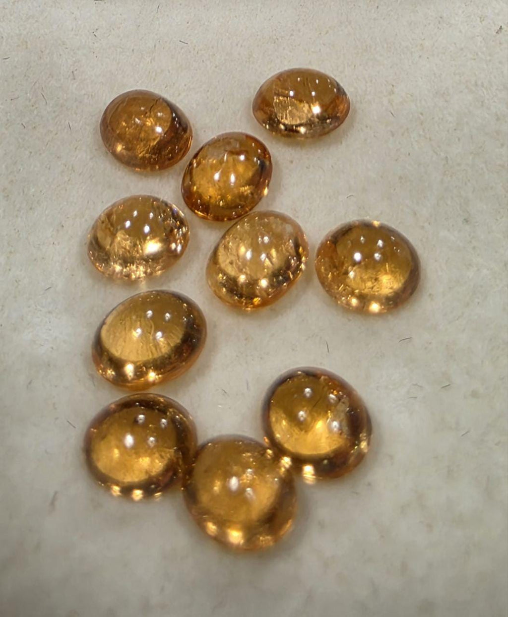 10 Pcs Lot Spessartine Garnet Smooth Oval 5x4mm. Natural Gems