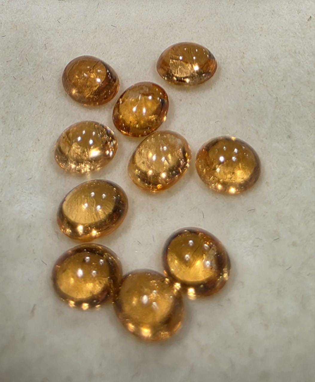 10 Pcs Lot Spessartine Garnet Smooth Oval 5x4mm. Natural Gems