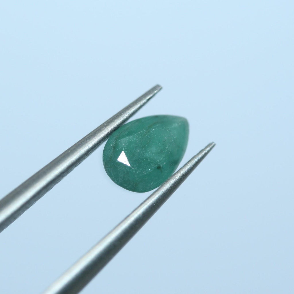 Lote de Esmeralda Facetada Gota 8x6mm.(8Pcs)