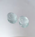 1 Pair Aquamarine Oval Cabochon 9x7mm- Natural Gemstone- Untreated Gem- Jewelry Suppliers- DIY- Cats Eye Effect