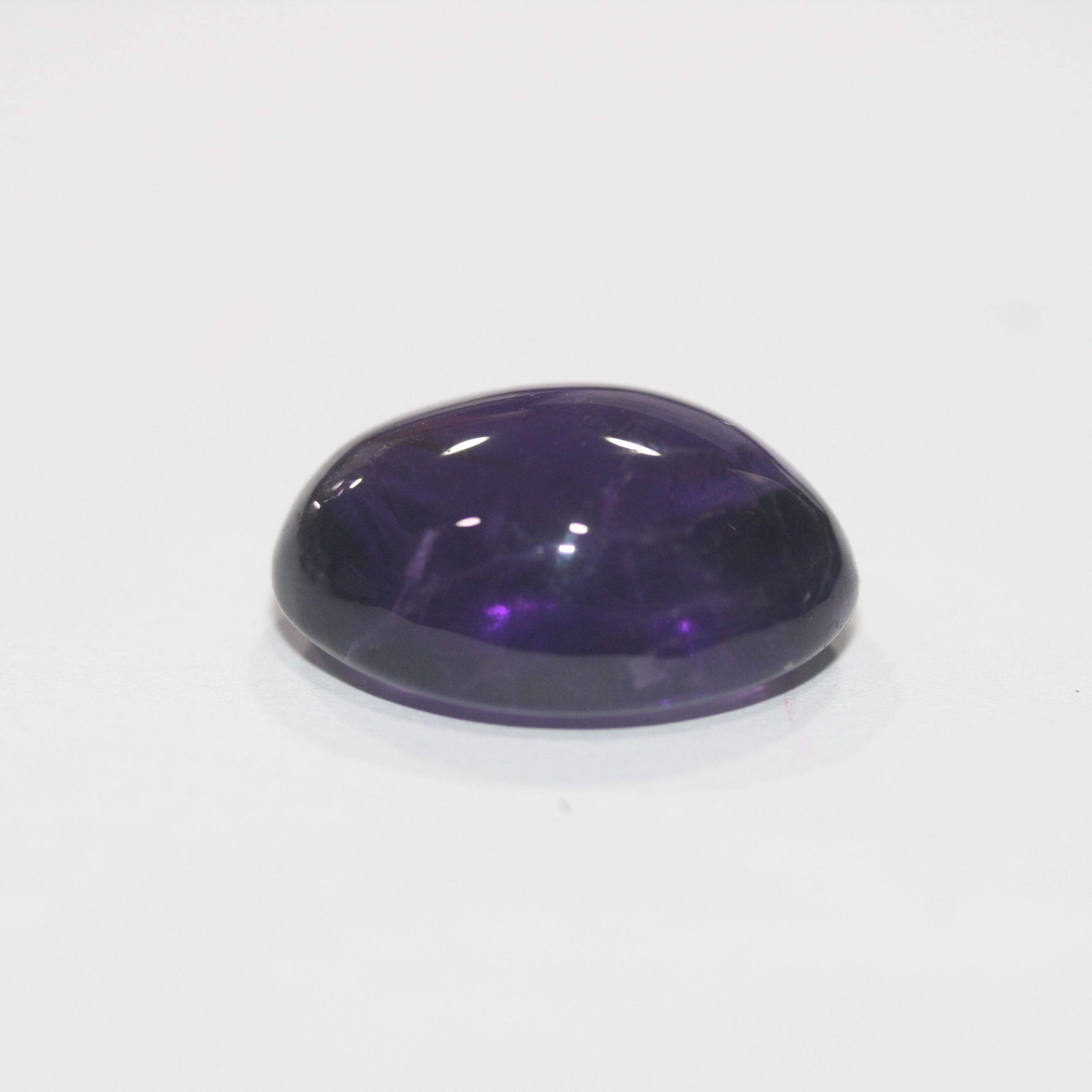 Big Natural African Oval Amethyst Cabochon  (26.56ct) 22x17mm- Natural Gemstone- Deep Color