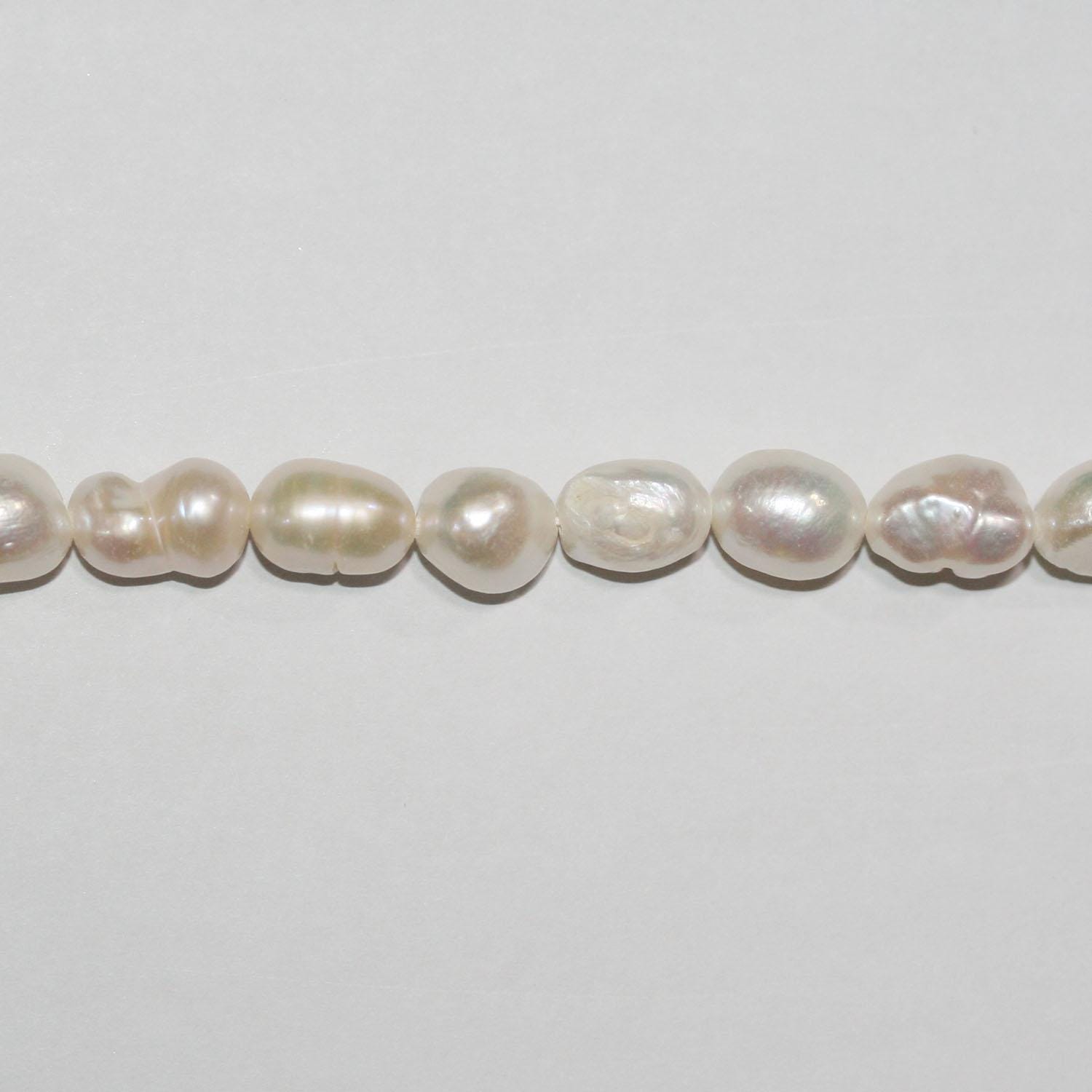 13" St Freshwater Baroque Pearl 8-9mm.Approx.-Strand 34cm  -Natural Pearls wholesale Prices