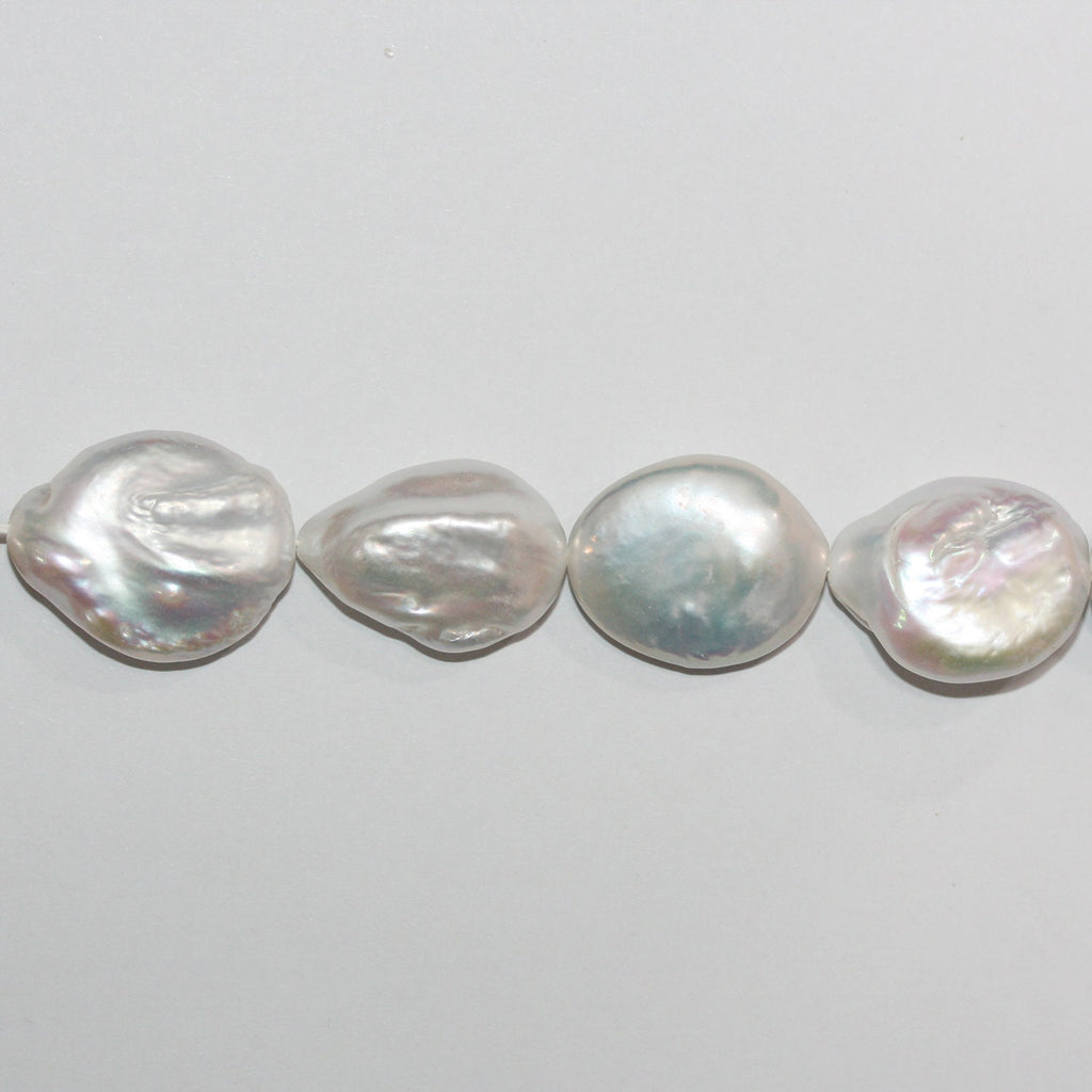 Perles baroques d'eau douce de 38 cm (15 pouces), 26 x 18 mm environ - Collier de 39 cm - Perles naturelles à prix de gros