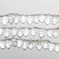 6" St Rock Crystal Quartz Faceted Stick Beads 13x7mm.-Hilo 15cm.