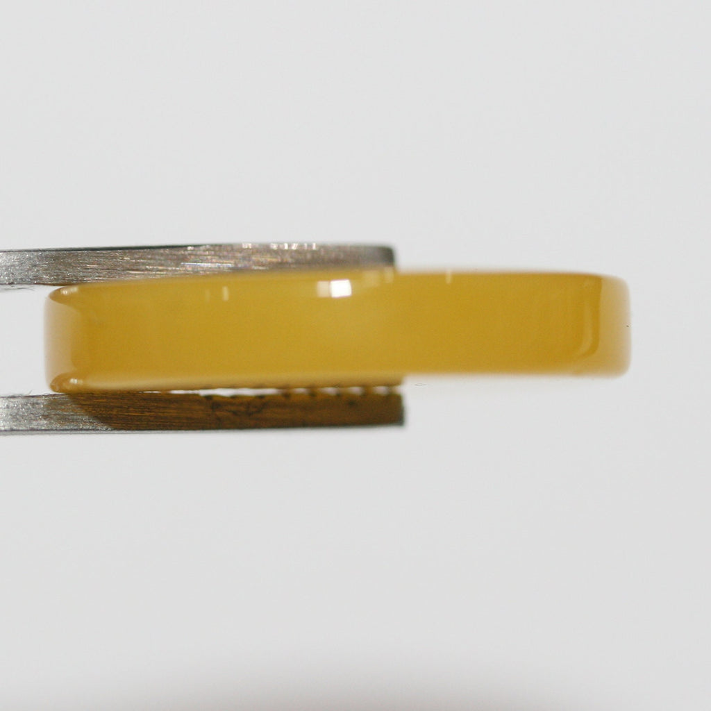 Lote de 4 cabujones redondos de ágata amarilla de disco plano de 20 x 4 mm. (4 piezas)