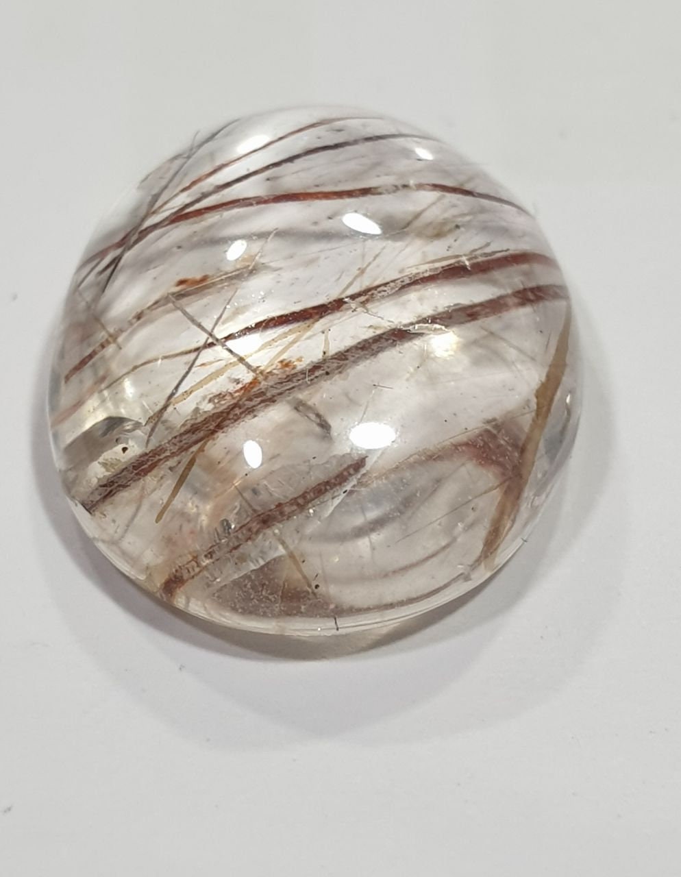 Top Quality Rutilated Quartz Oval Cabochon 21.6x16.3mm 18.33ct- One of a Kind- Copper Rutilated Quartz- Healing Properties