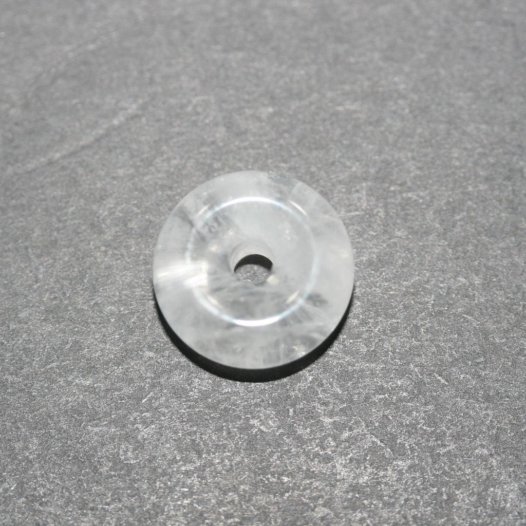 Colgante de Cristal de Roca Donuts Lisos 16x7mm.- Ref.14810