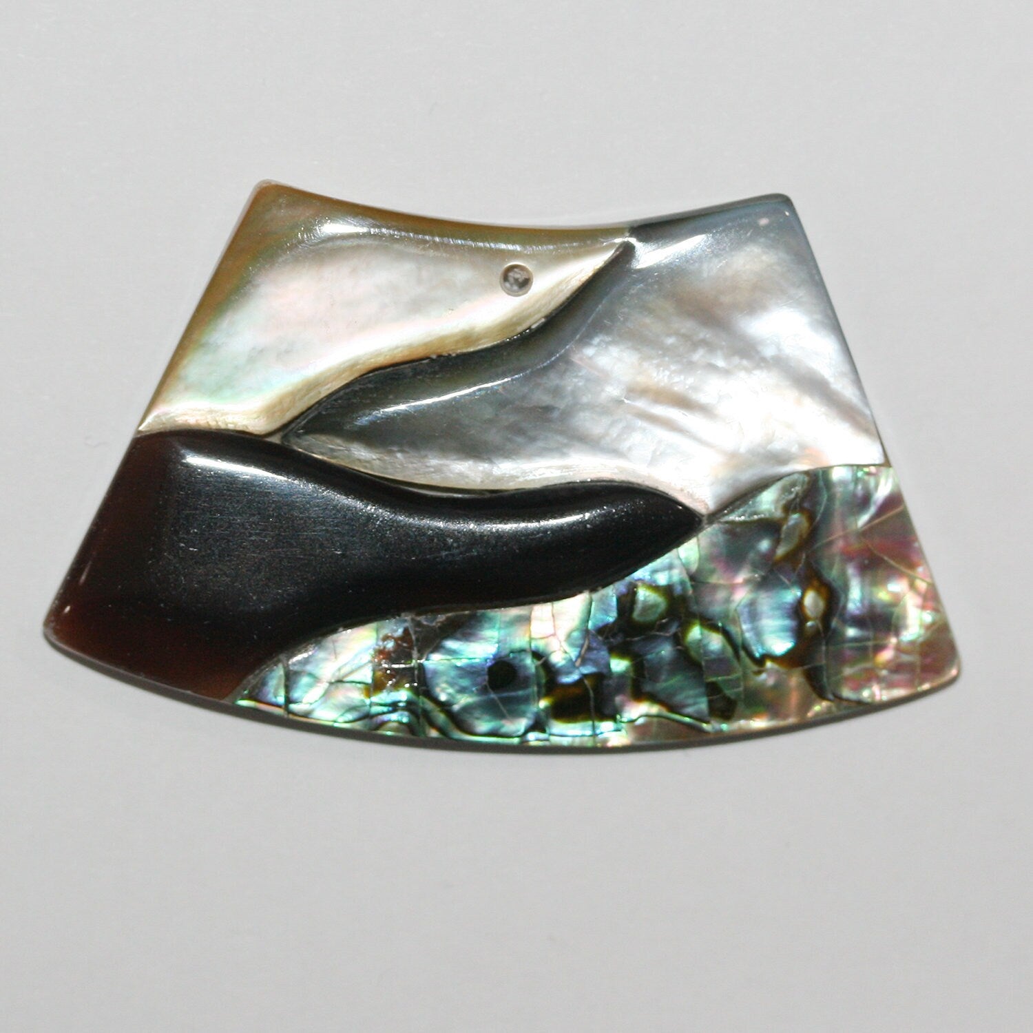 Pendentif rectangulaire en nacre 31 x 53 mm - Pendentifs en nacre naturelle et coquillage