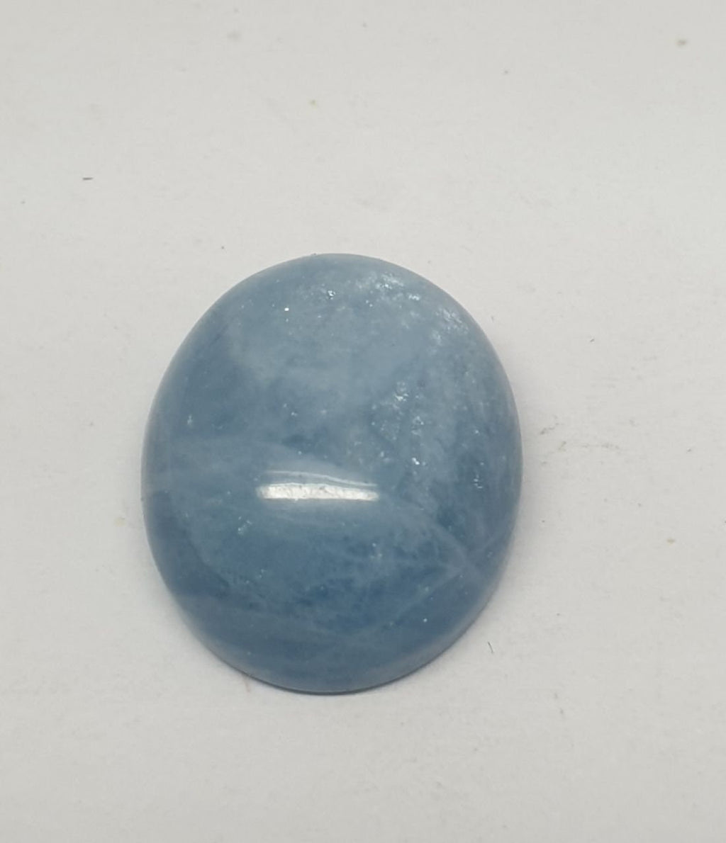 Top Blue Color Aquamarine Cabochon 16.5x13.5mm 13.17ct- Natural Untreated Gemstone-One Of A Kind