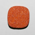 Lote de 2 cabujones cuadrados de ágata drusa naranja (2 unidades) de 25 mm