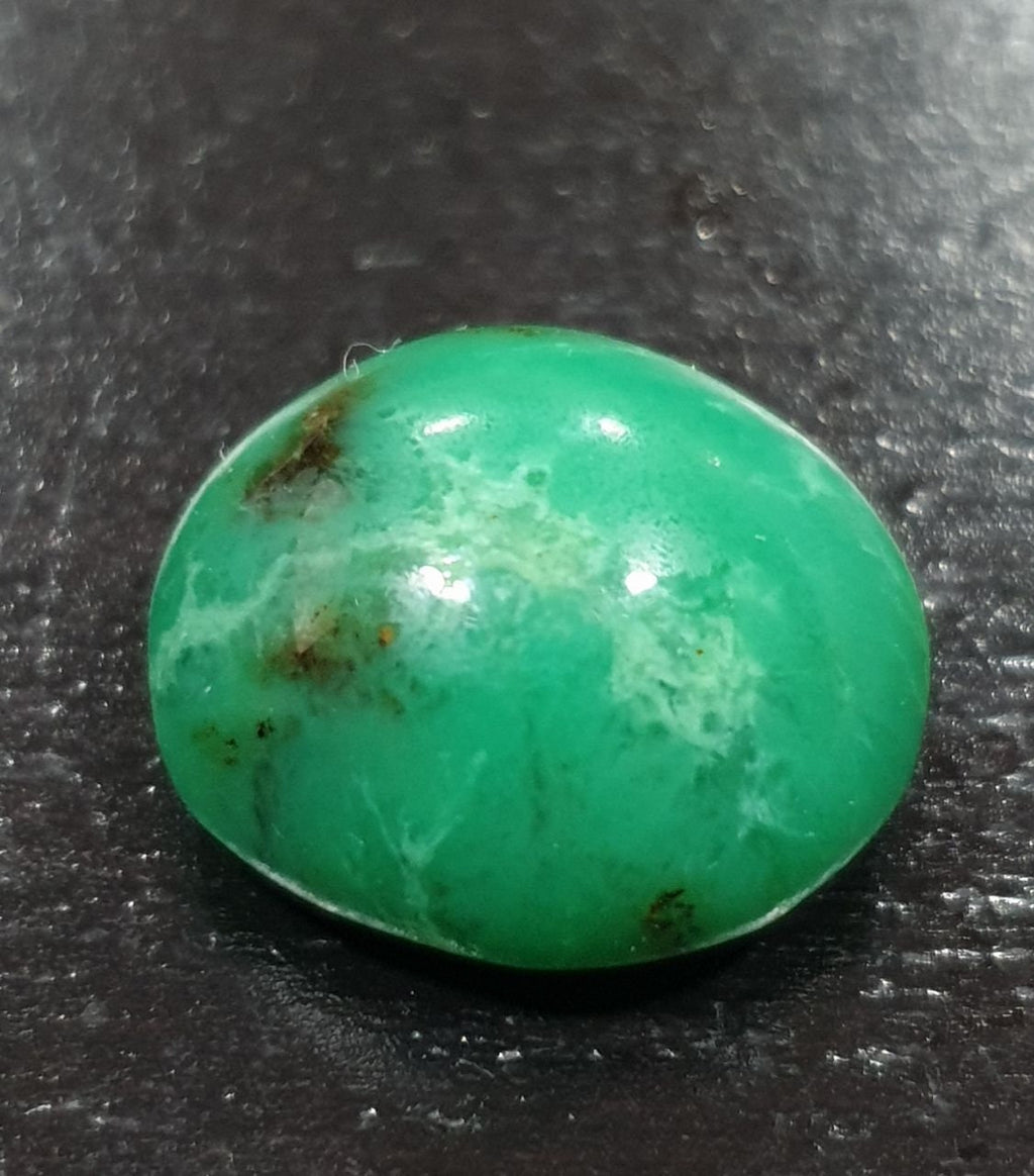 Cabochon de chrysoprase Big Mint 17 x 14,8 x 9,8 mm, 17,26 ct - Pierre précieuse naturelle non traitée